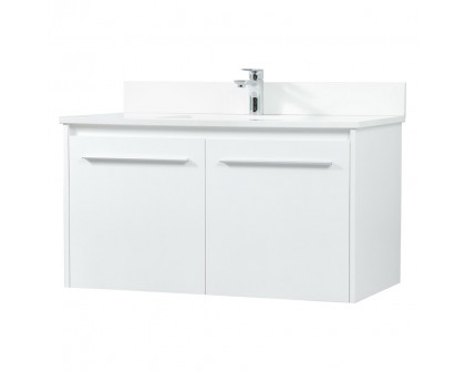 Elegant Bathroom Vanity - White (VF44536MWH-BS)