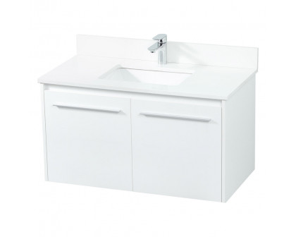 Elegant Bathroom Vanity - White (VF44536MWH-BS)