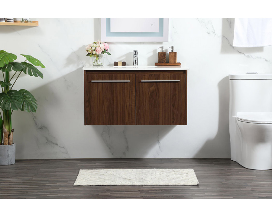 Elegant Bathroom Vanity - Walnut (VF44536MWT)