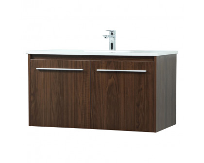 Elegant Bathroom Vanity - Walnut (VF44536MWT)