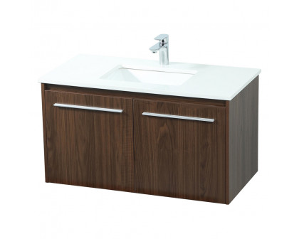 Elegant Bathroom Vanity - Walnut (VF44536MWT)