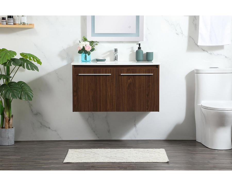 Elegant Bathroom Vanity - Walnut (VF44536MWT-BS)