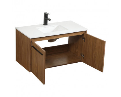 Elegant Bathroom Vanity - Walnut Brown (VF44536WB)