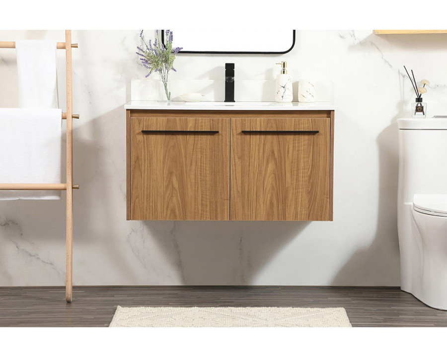 Elegant Bathroom Vanity - Walnut Brown (VF44536WB-BS)