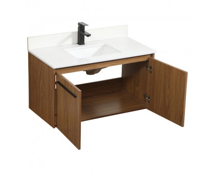 Elegant Bathroom Vanity - Walnut Brown (VF44536WB-BS)