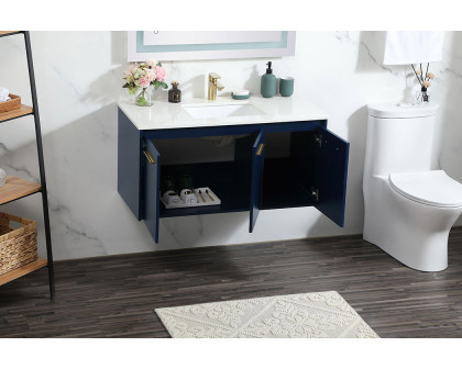 Elegant Bathroom Vanity - Blue (VF44540MBL)