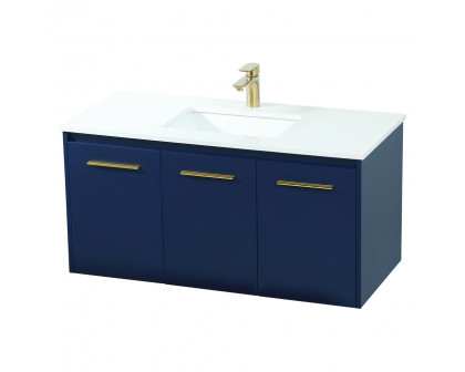 Elegant Bathroom Vanity - Blue (VF44540MBL)