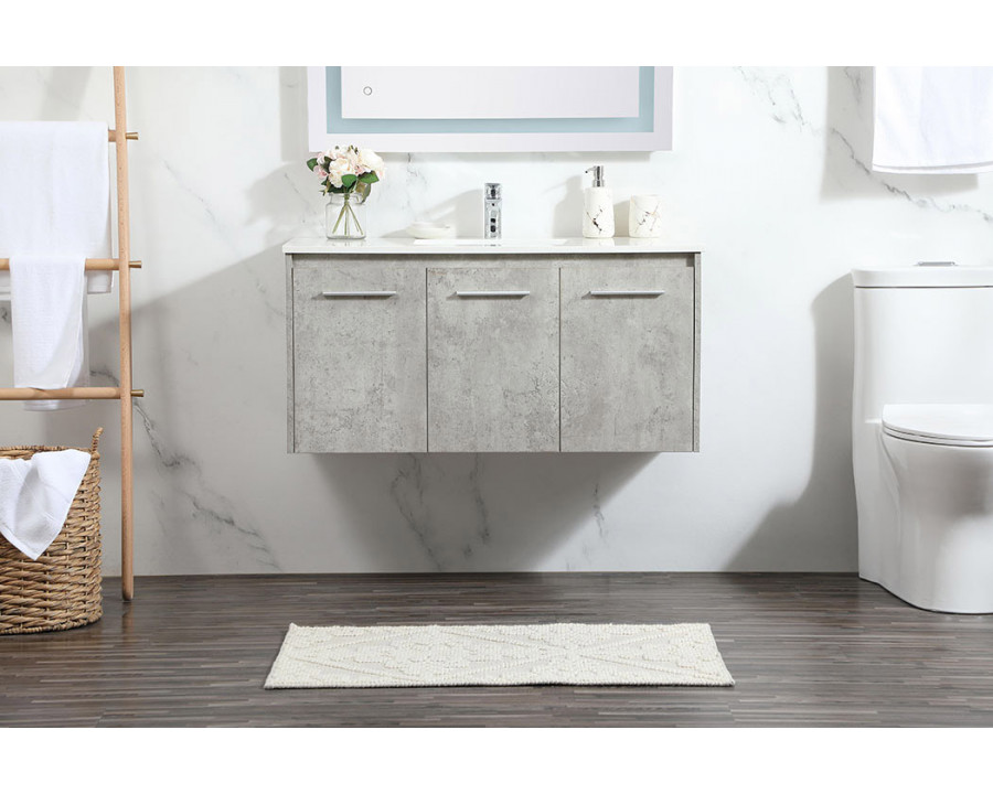 Elegant Bathroom Vanity - Concrete Gray (VF44540MCG)