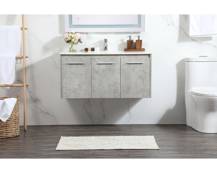 Elegant Bathroom Vanity - Concrete Gray (VF44540MCG-BS)