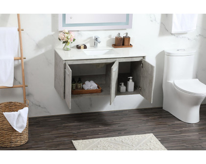 Elegant Bathroom Vanity - Concrete Gray (VF44540MCG-BS)