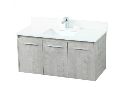 Elegant Bathroom Vanity - Concrete Gray (VF44540MCG-BS)