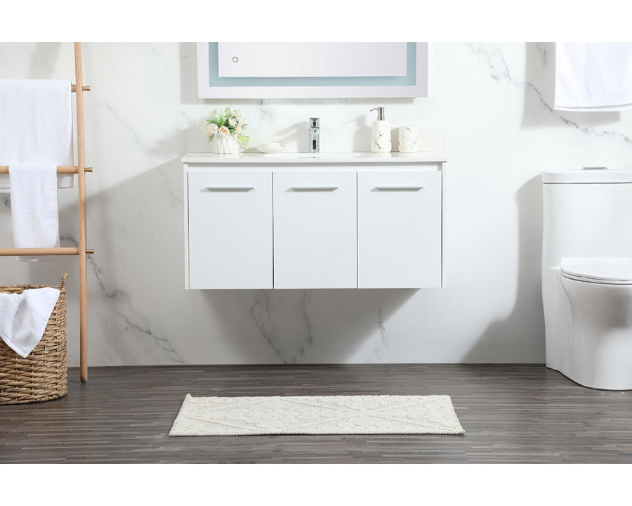 Elegant Bathroom Vanity - White (VF44540MWH-BS)