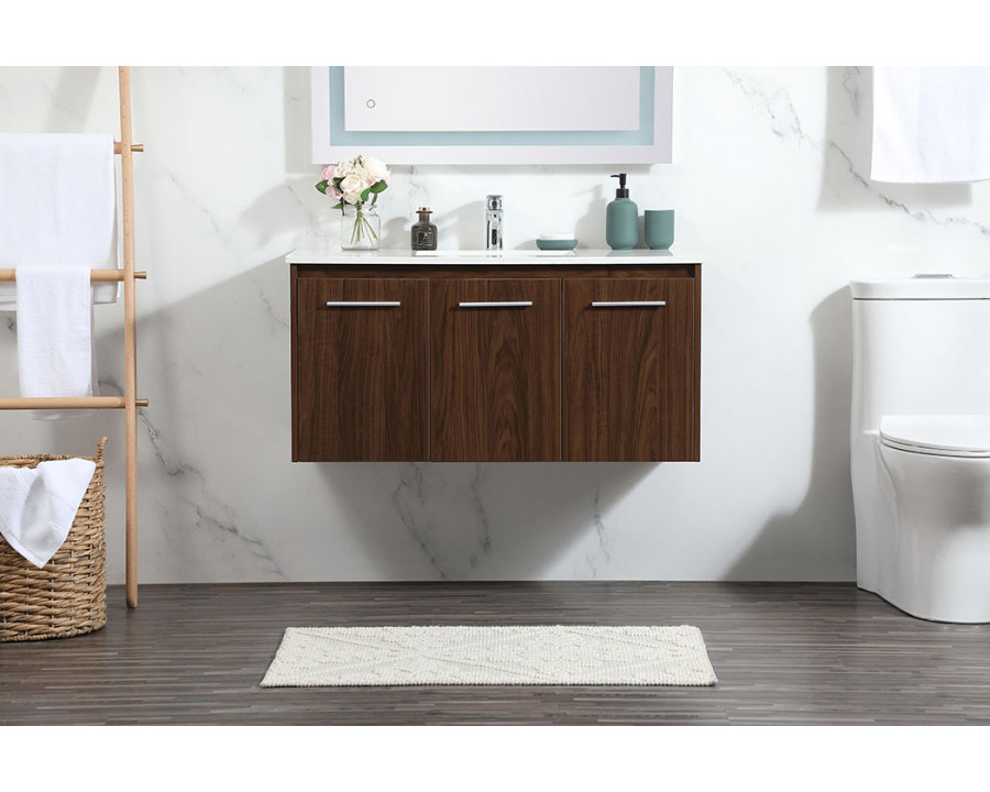 Elegant Bathroom Vanity - Walnut (VF44540MWT)