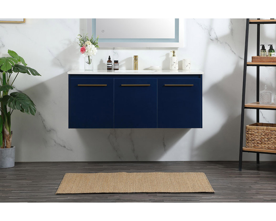 Elegant Bathroom Vanity - Blue (VF44548MBL)