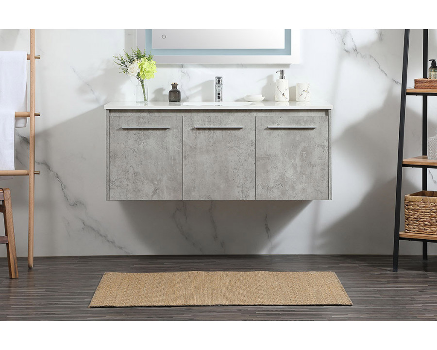 Elegant Bathroom Vanity - Concrete Gray (VF44548MCG)