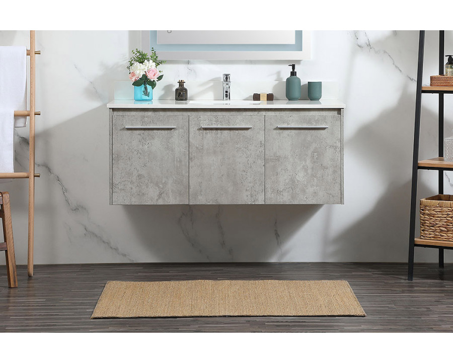 Elegant Bathroom Vanity - Concrete Gray (VF44548MCG-BS)