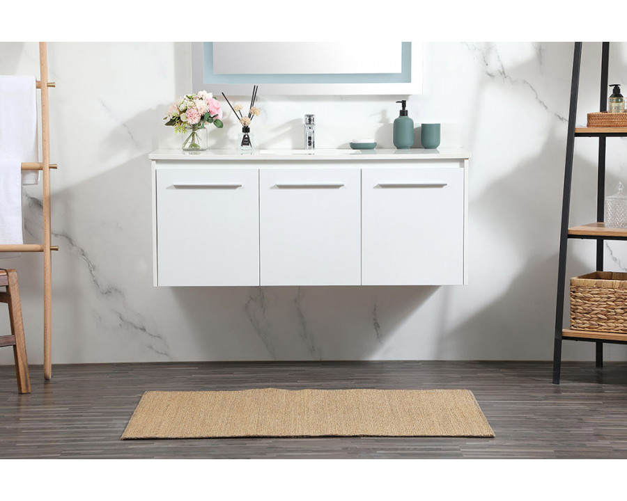 Elegant Bathroom Vanity - White (VF44548MWH-BS)