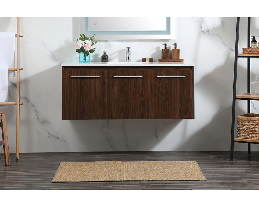 Elegant Bathroom Vanity - Walnut (VF44548MWT)