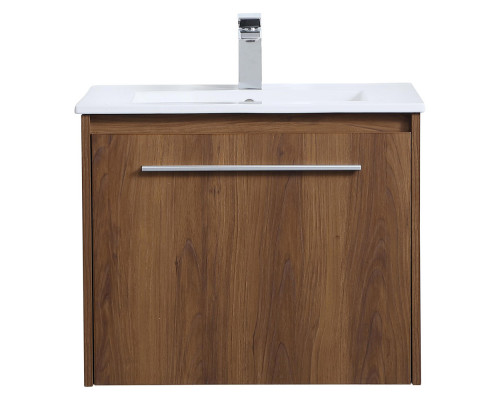 Elegant Bathroom Vanity - Walnut Brown, L 24" (VF45024WB)