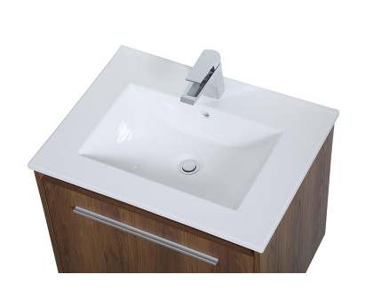 Elegant Bathroom Vanity - Walnut Brown, L 24" (VF45024WB)