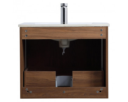 Elegant Bathroom Vanity - Walnut Brown, L 24" (VF45024WB)