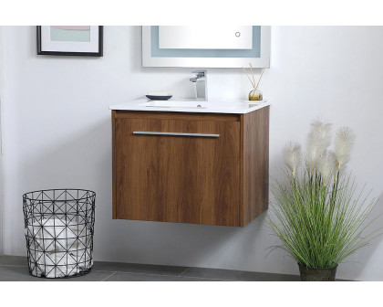 Elegant Bathroom Vanity - Walnut Brown, L 24" (VF45024WB)