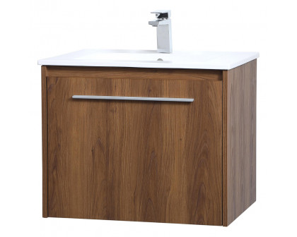 Elegant Bathroom Vanity - Walnut Brown, L 24" (VF45024WB)