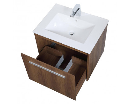 Elegant Bathroom Vanity - Walnut Brown, L 24" (VF45024WB)