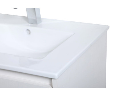 Elegant Bathroom Vanity - White, L 24" (VF45024WH)