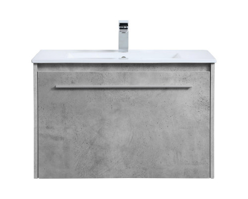 Elegant Bathroom Vanity - Concrete Gray, L 30" (VF45030CG)