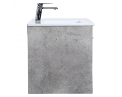 Elegant Bathroom Vanity - Concrete Gray, L 30" (VF45030CG)