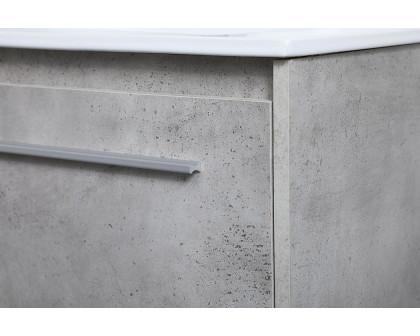 Elegant Bathroom Vanity - Concrete Gray, L 30" (VF45030CG)