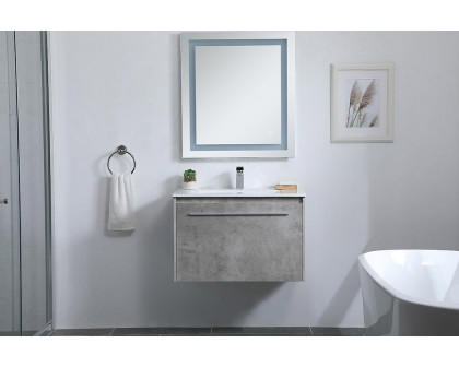 Elegant Bathroom Vanity - Concrete Gray, L 30" (VF45030CG)