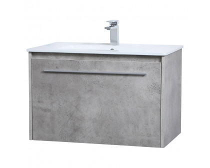 Elegant Bathroom Vanity - Concrete Gray, L 30" (VF45030CG)