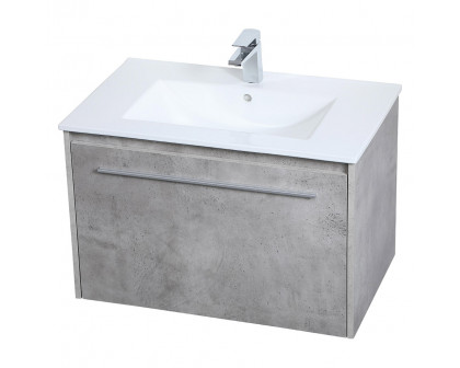 Elegant Bathroom Vanity - Concrete Gray, L 30" (VF45030CG)