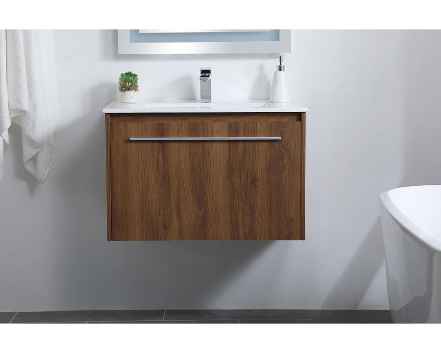 Elegant Bathroom Vanity - Walnut Brown, L 30" (VF45030WB)