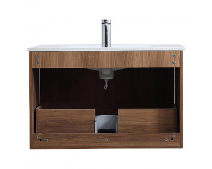 Elegant Bathroom Vanity - Walnut Brown, L 30" (VF45030WB)