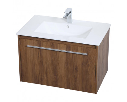 Elegant Bathroom Vanity - Walnut Brown, L 30" (VF45030WB)