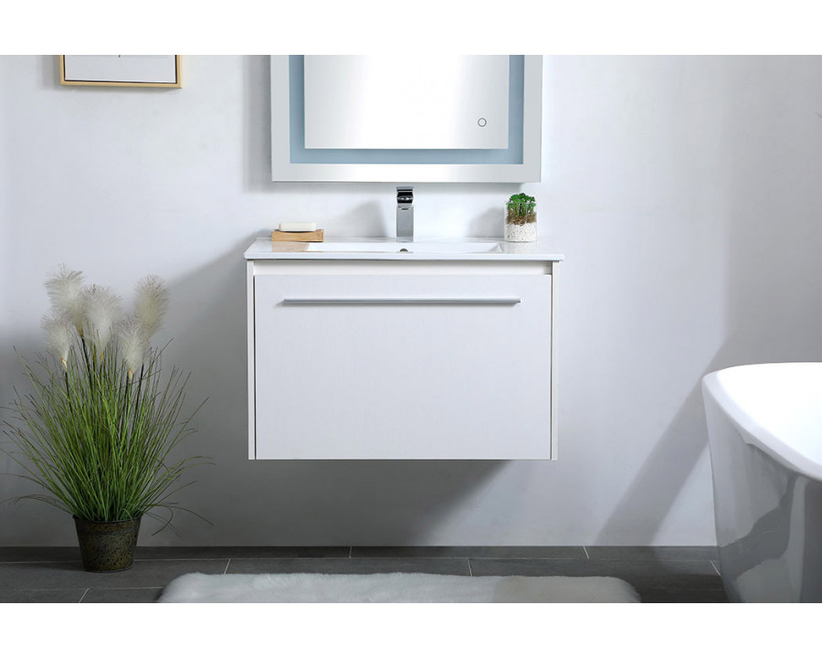 Elegant Bathroom Vanity - White, L 30" (VF45030WH)