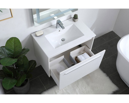 Elegant Bathroom Vanity - White, L 30" (VF45030WH)