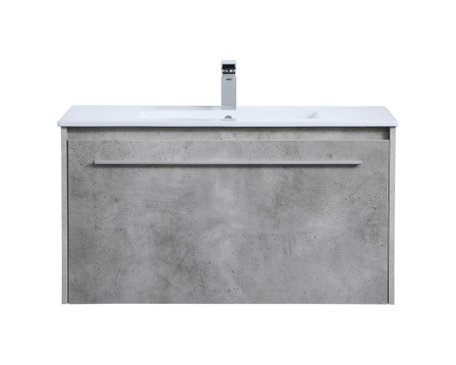 Elegant Bathroom Vanity - Concrete Gray, L 36" (VF45036CG)