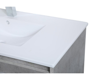 Elegant Bathroom Vanity - Concrete Gray, L 36" (VF45036CG)