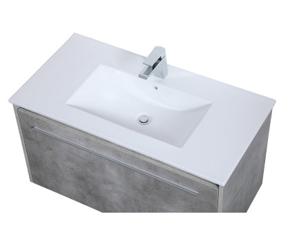 Elegant Bathroom Vanity - Concrete Gray, L 36" (VF45036CG)