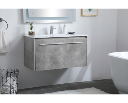 Elegant Bathroom Vanity - Concrete Gray, L 36" (VF45036CG)