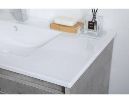 Elegant Bathroom Vanity - Concrete Gray, L 36" (VF45036CG)