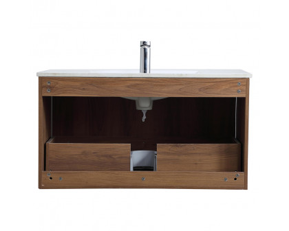 Elegant Bathroom Vanity - Walnut Brown, L 36" (VF45036WB)