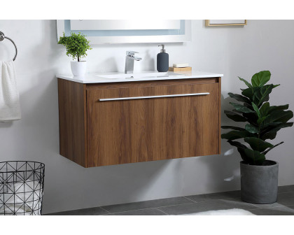 Elegant Bathroom Vanity - Walnut Brown, L 36" (VF45036WB)