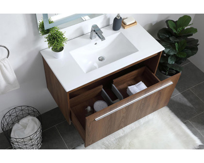 Elegant Bathroom Vanity - Walnut Brown, L 36" (VF45036WB)