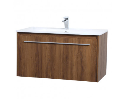 Elegant Bathroom Vanity - Walnut Brown, L 36" (VF45036WB)