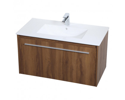 Elegant Bathroom Vanity - Walnut Brown, L 36" (VF45036WB)